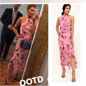 C/MEO Collective Pink Floral Asymmetrical Dress